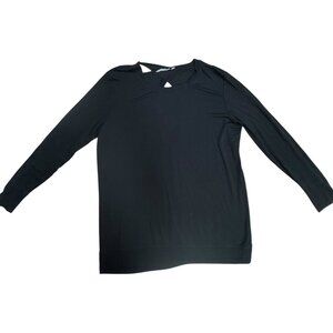 Athleta XL Black Open Back Long Sleeve Top – Modal Blend – FA17 – EUC